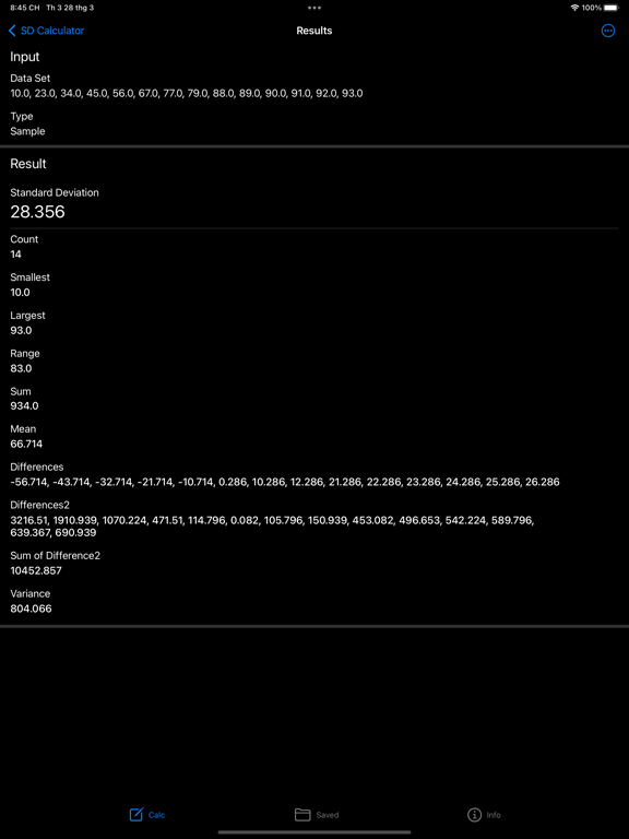 Standard Deviation Calc - SD screenshot 3