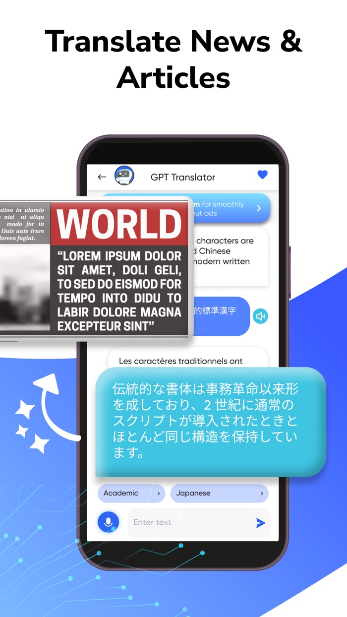 Chat AI Translator Voice, Text