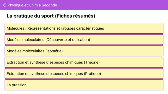 Physique et chimie Seconde