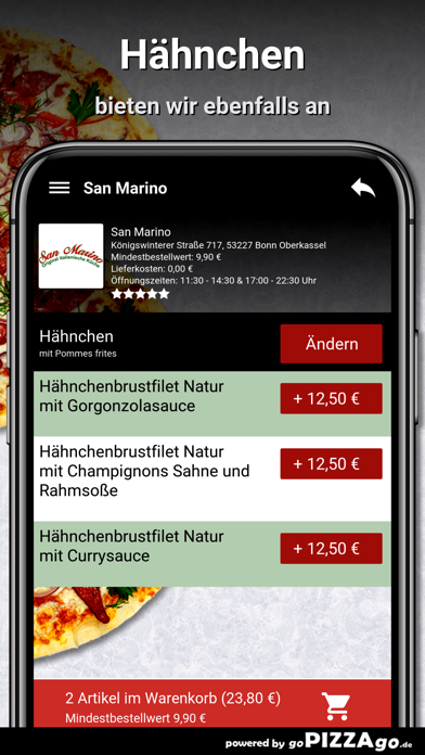 San Marino Bonn Oberkassel screenshot 2
