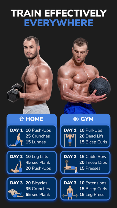 Workouts For Men: Gym & Home screenshot 3