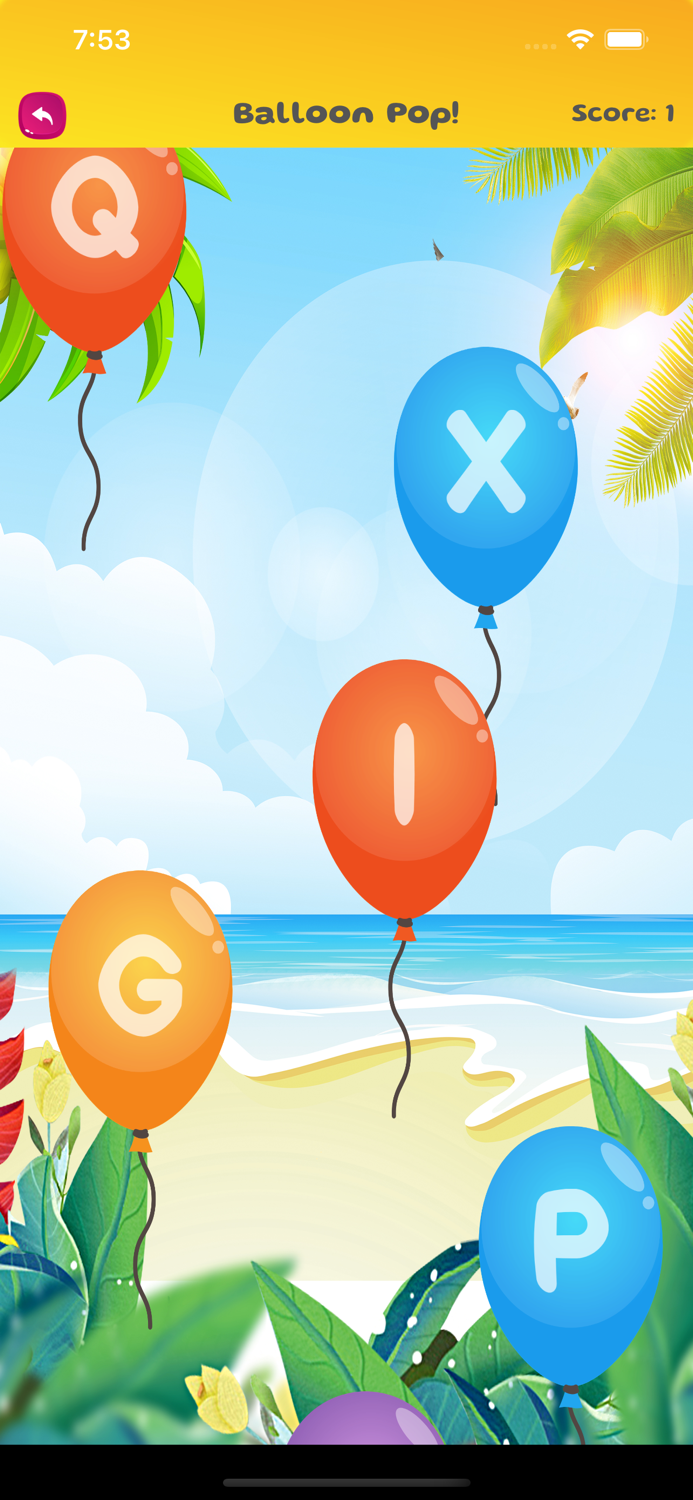 Balloon Pop Kid Learning Games