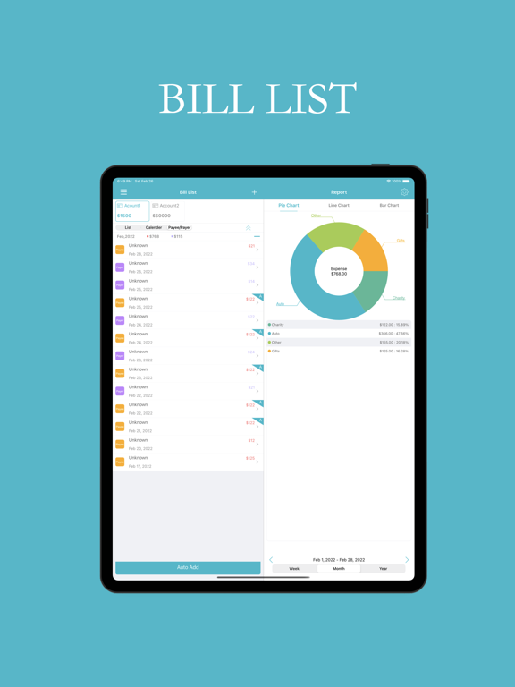 Bill List screenshot 3