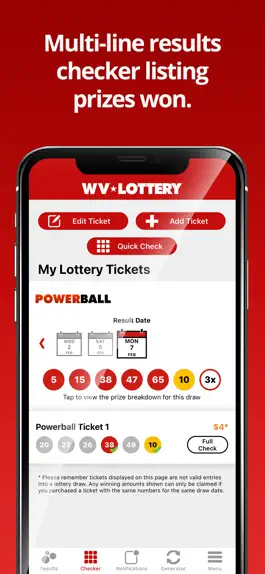 Game screenshot WV Lottery Numbers hack