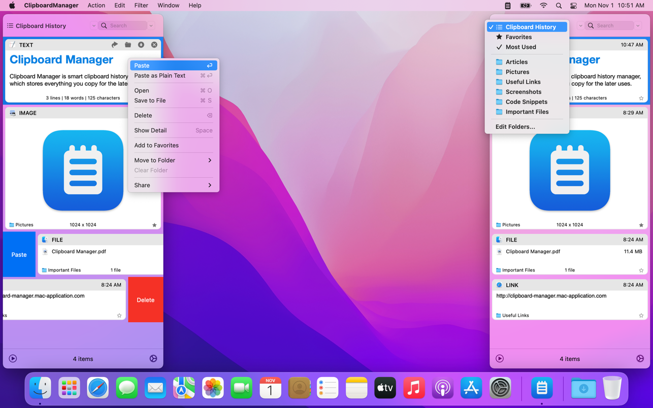 Clipboard Manager 2.3.12 Mac 破解版 多功能剪切板历史管理工具