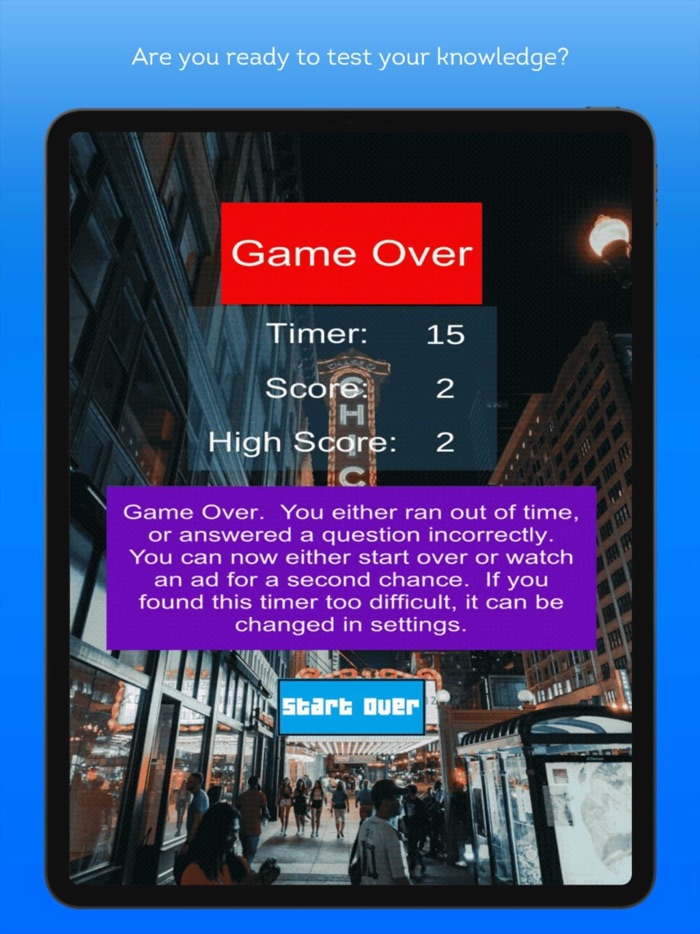 Movies Trivia Quiz Game
