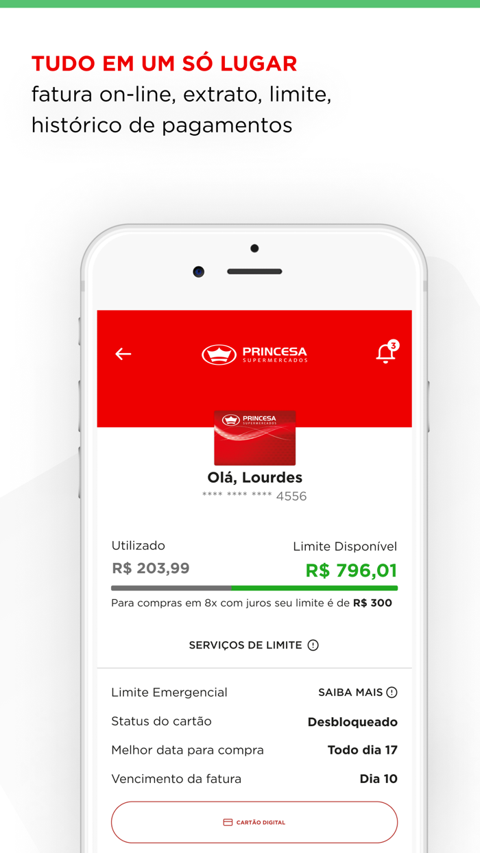 Cartão Princesa Supermercados