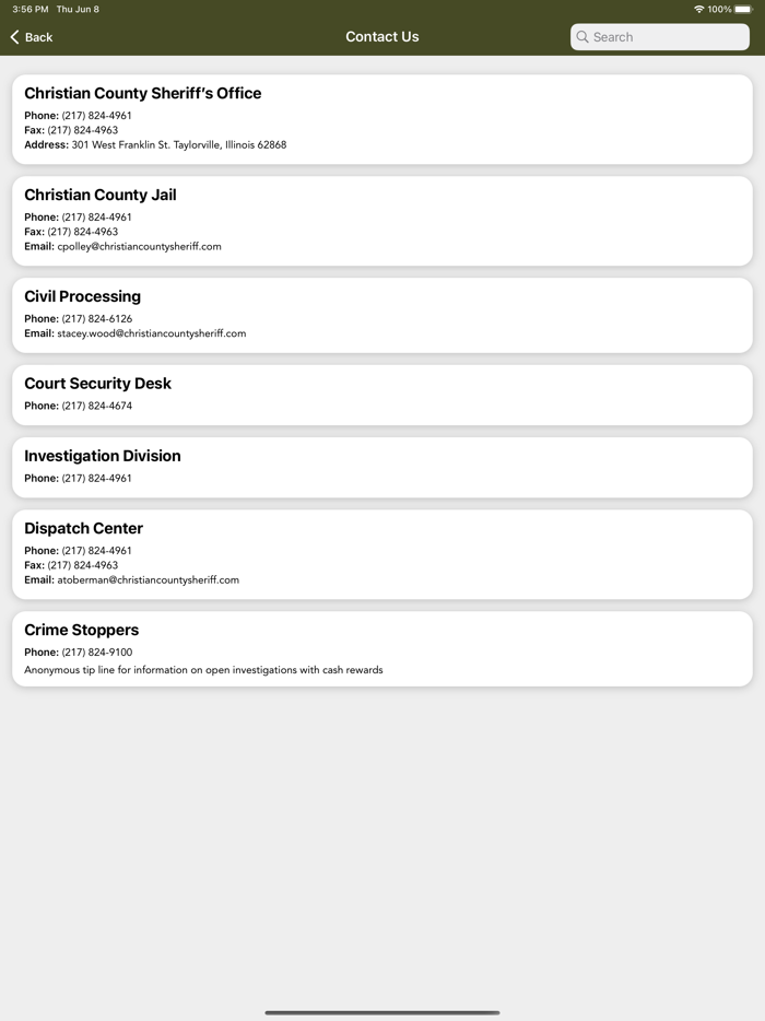 Christian County Sheriffs IL