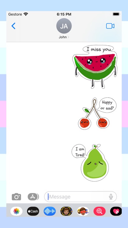 chatty fruit stickers screenshot-3