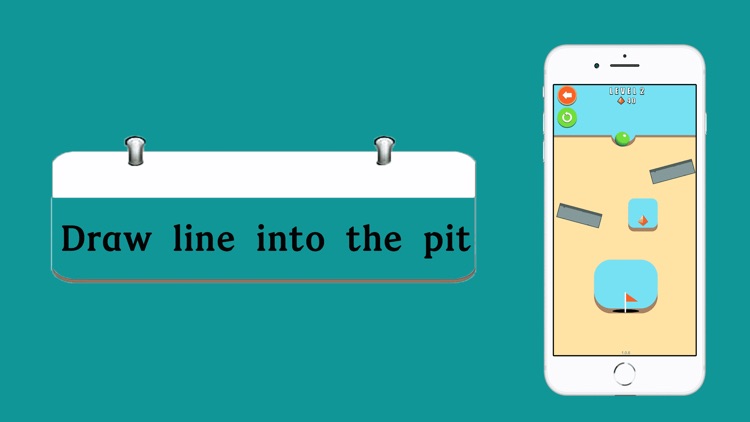 Draw line into the pit