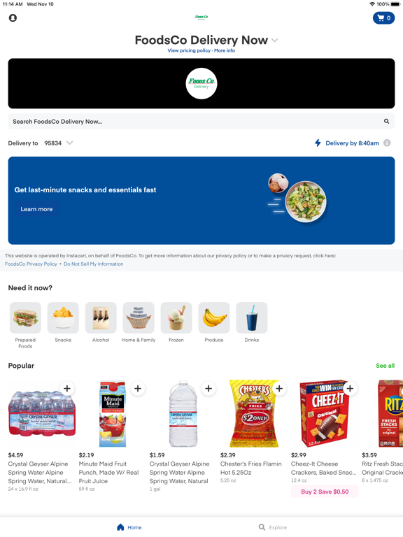 FoodsCo Delivery Now screenshot 2