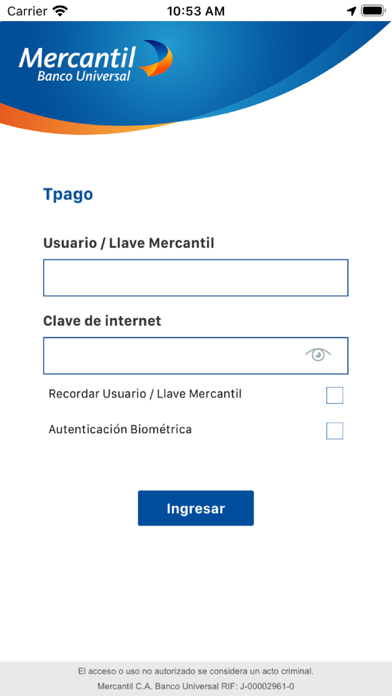 Tpago Mercantil screenshot 2