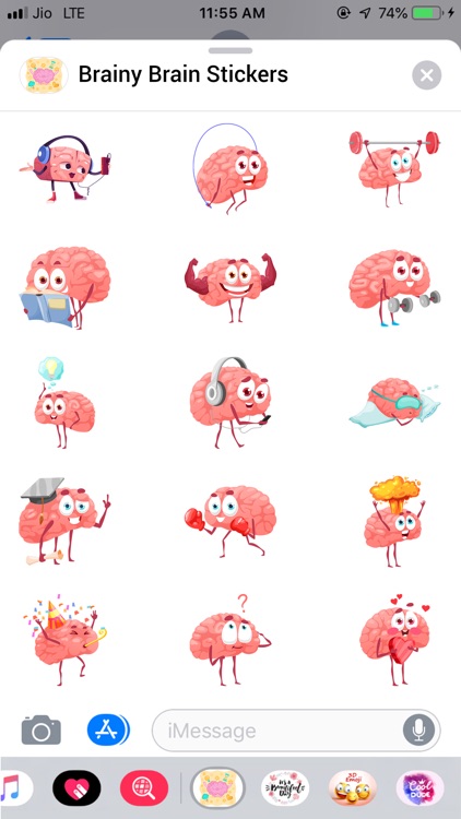 Brainy Brain Activity Stickers