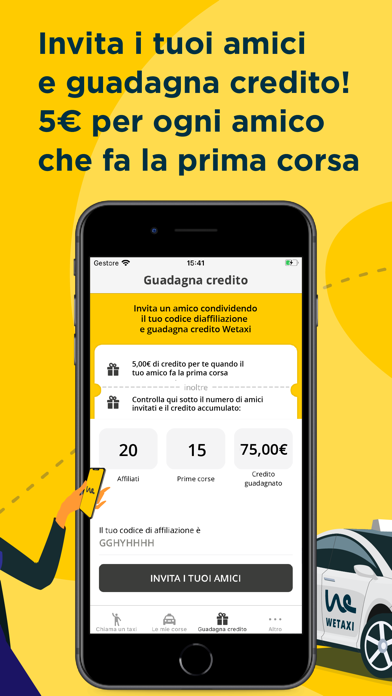Screenshot of Wetaxi: prezzo corsa garantito5
