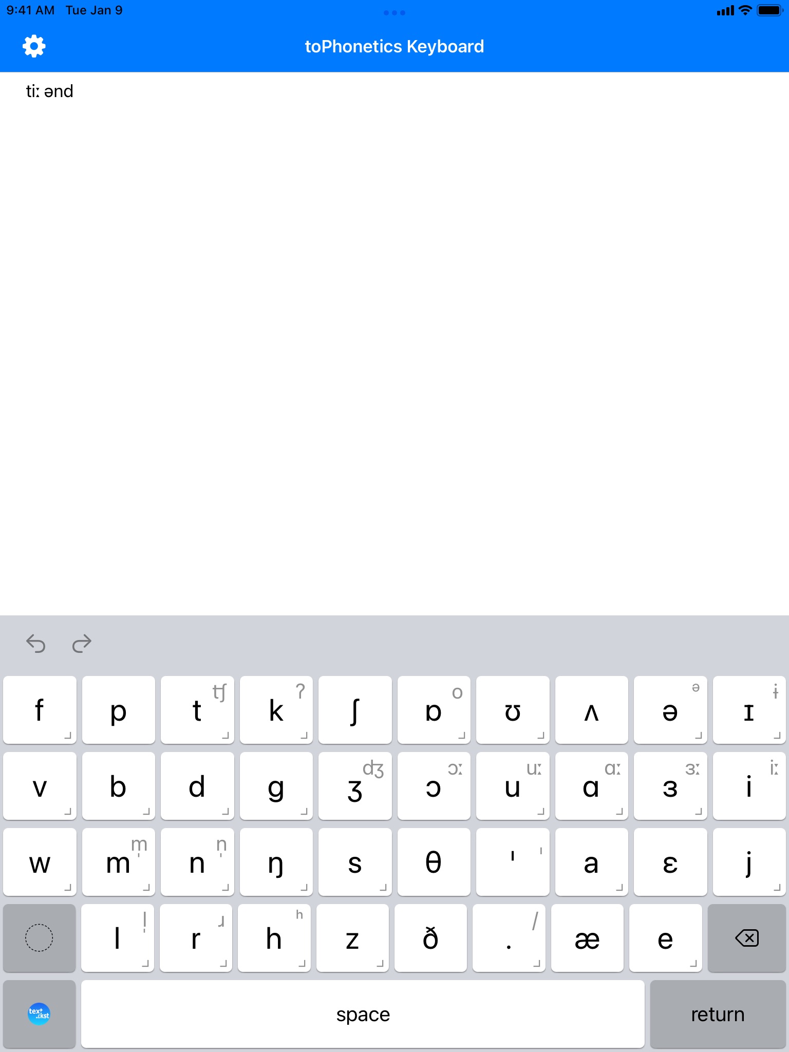 toPhonetics IPA Keyboard screenshot 2
