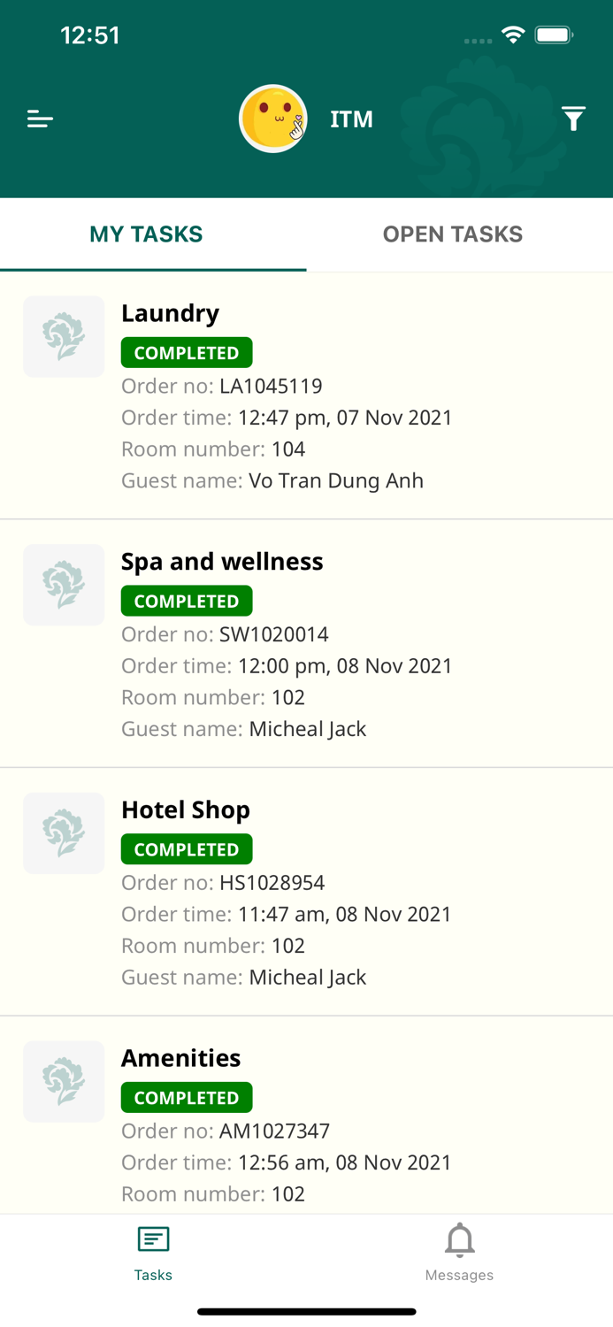 Guest Service Request