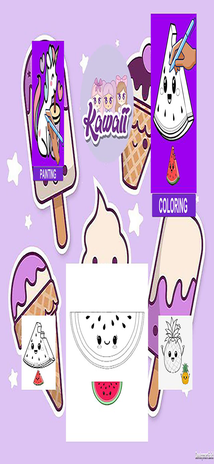 Kawaii Game Coloring Book