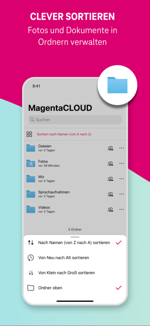 ‎MagentaCLOUD - Cloud Speicher Screenshot