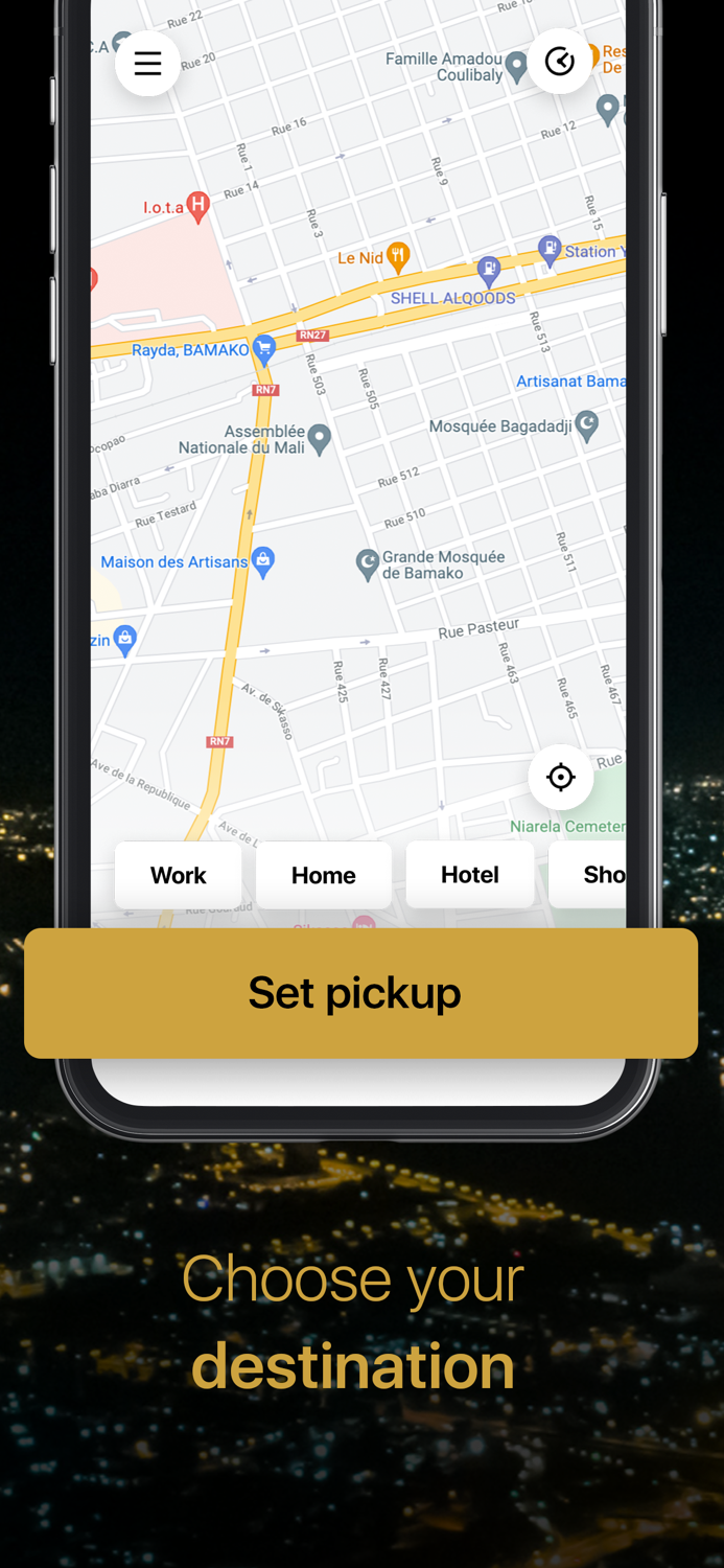 Soro Trans book taxi in Mali