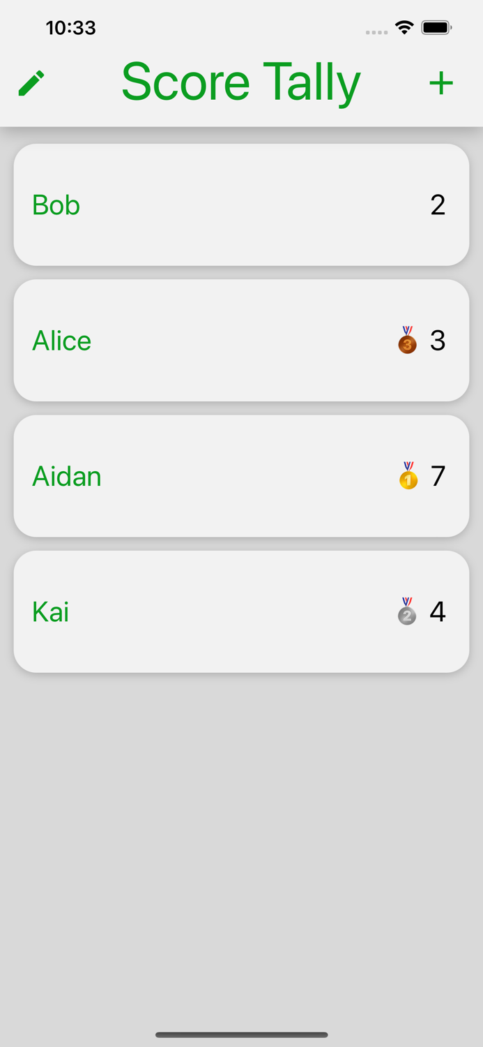 Score Tally - Score Tracker