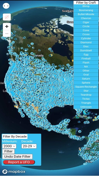 MUFON UFO Sightings Map