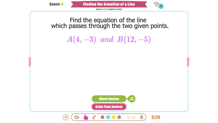 Finding the Equation of a Line screenshot-6