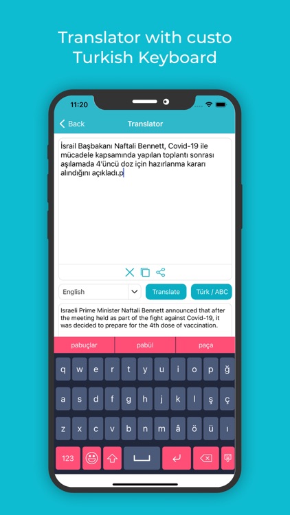 Turkish Keyboard : Translator