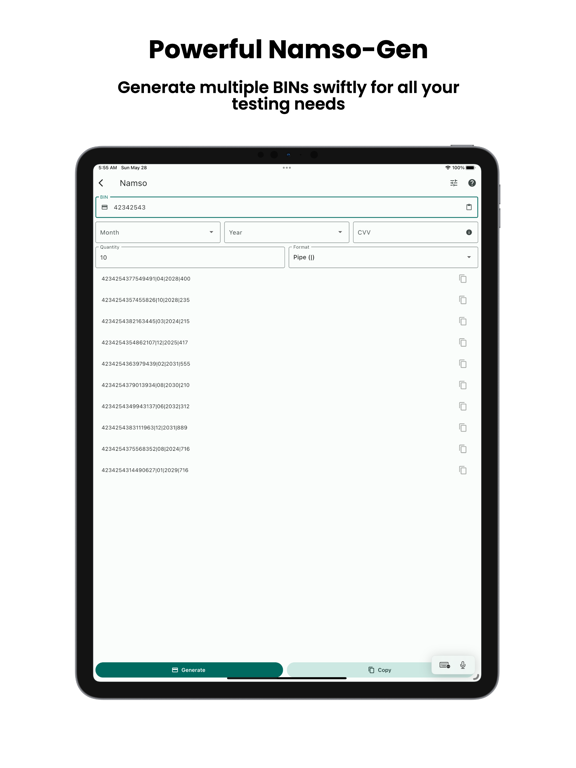 Screenshot #4 pour BinManager: BIN Generator