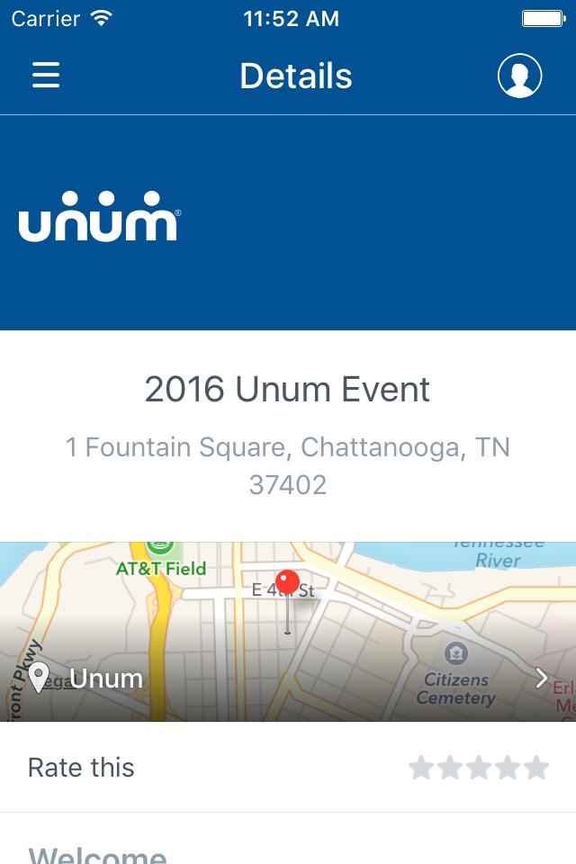 Unum Events screenshot 2