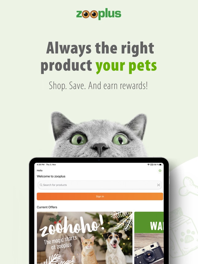 Værdiløs Zealot omfatte zooplus - Online pet shop on the App Store
