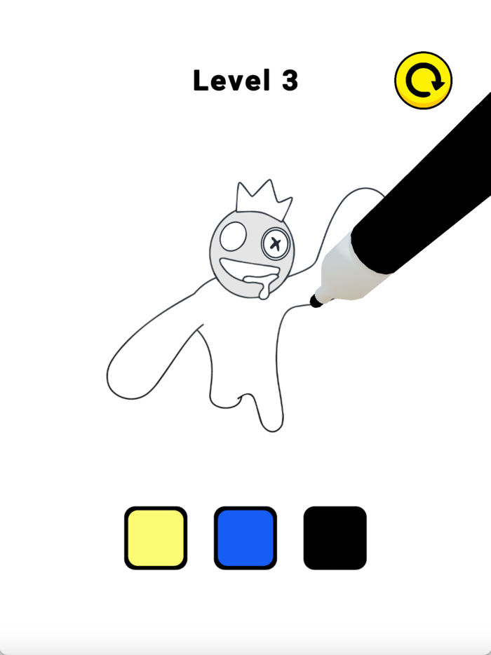 Coloring rainbow blue friends