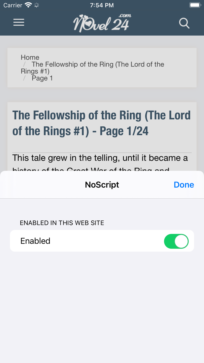 NoScript-JS block extension