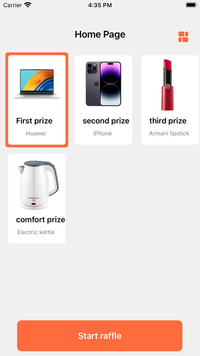 raffle simulation box