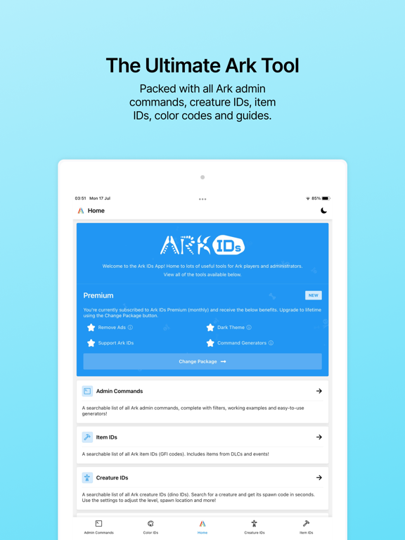 Ark IDs - Admin Commands & IDs screenshot 2