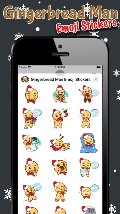 Gingerbread Man Emoji Stickers