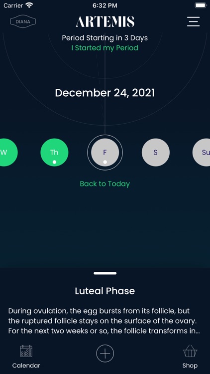 ARTEMIS: Cycle Tracker screenshot-0