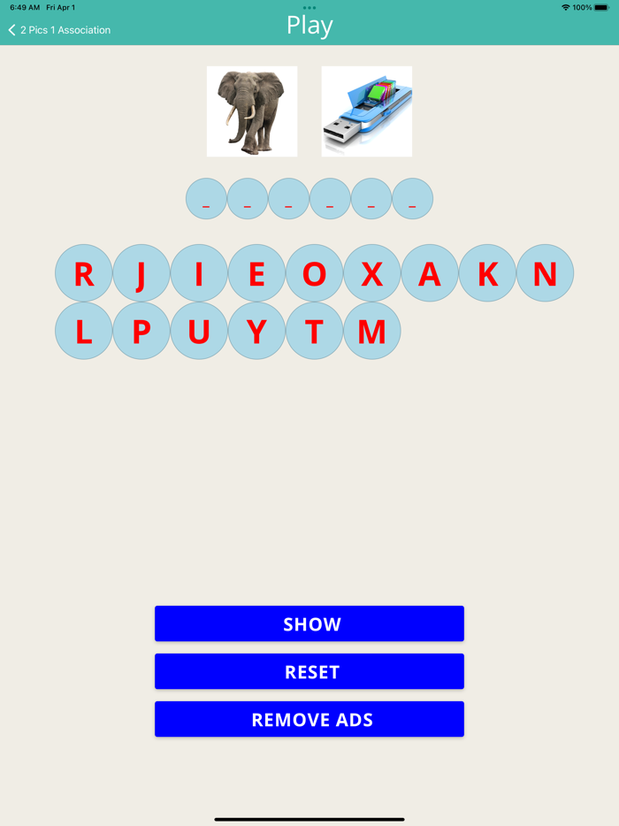 2 Pics 1 Association Word Game