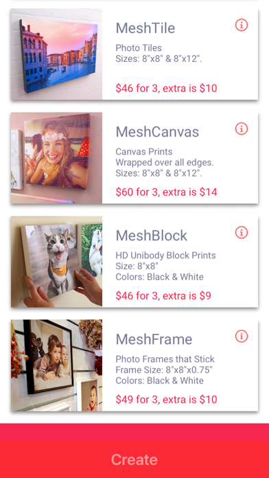 Canvas Prints by Printage® Screenshot on iOS