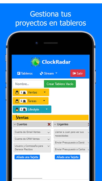 ClockRadar Kanban