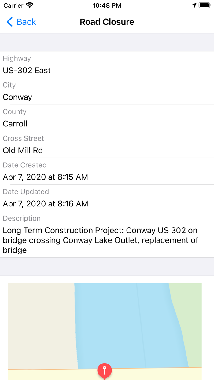 New Hampshire Road Report