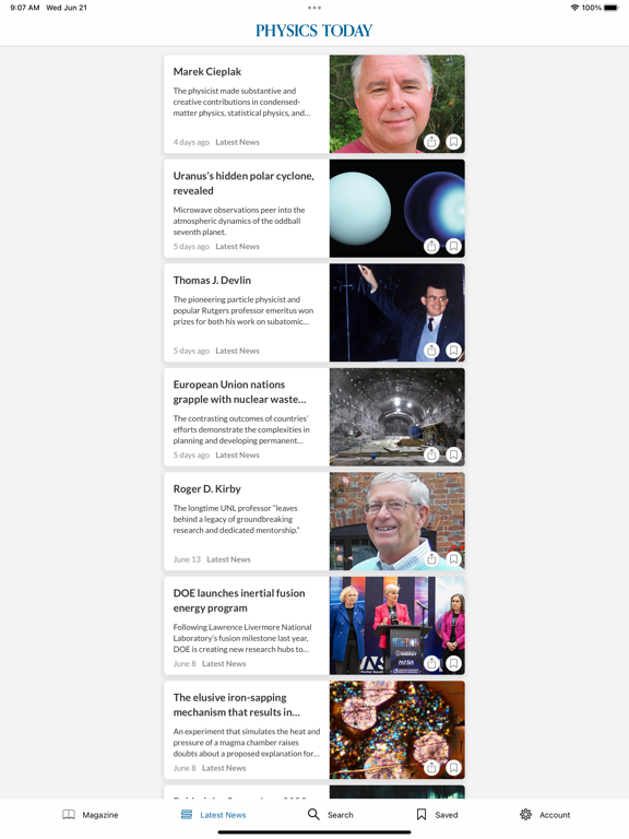 Screenshot #5 pour Physics Today