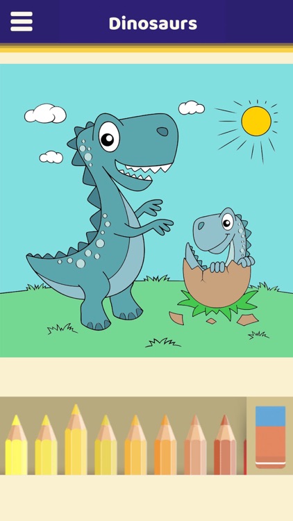 Lovely Dinosaurs Coloring Book screenshot-4