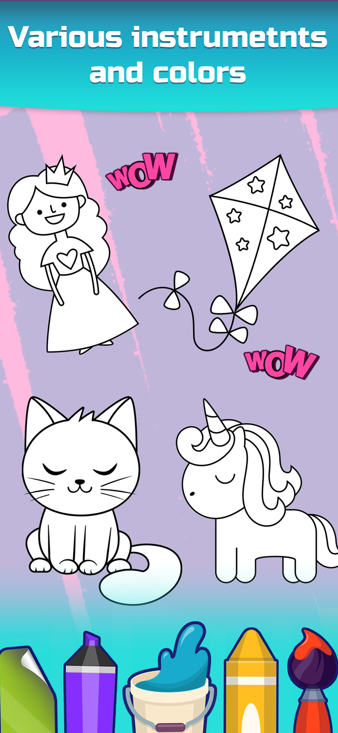 Drawing for Kids - color games