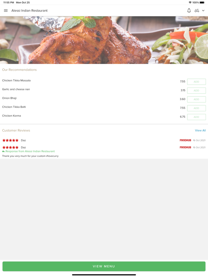 Alessi Indian Restaurant.