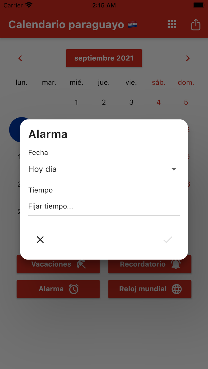 Calendario Paraguayo 2022