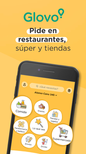 Glovo: Comida a domicilio captura de pantalla 1