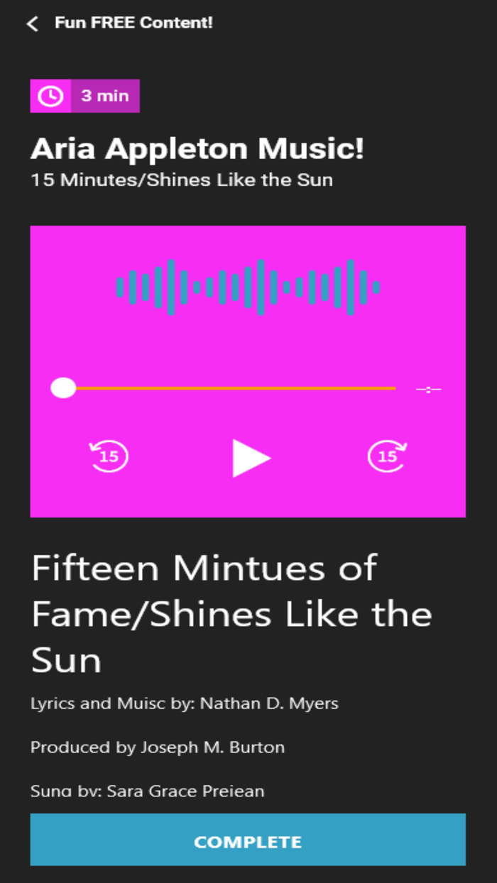 Aria Appleton Shines