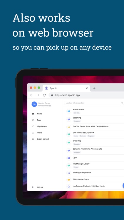 Spottid: books, podcasts notes screenshot-6