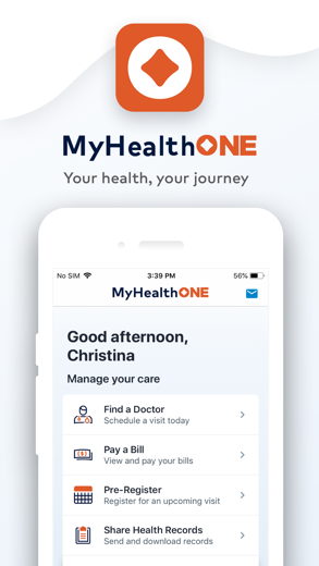 MyHealthONE for iPhone - APP DOWNLOAD