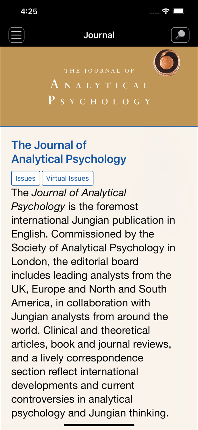 Jrnl of Analytical Psychology